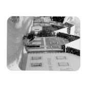 Österreich, Hallstat. Schneestraße Magnet (Horizontal)