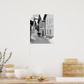 Österreich, Hallstat. Schneestraße Poster (Küche)