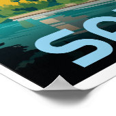 Österreich Hauptstadt salzburg skyline Poster (Ecke)