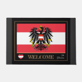 Österreich Hausmatte, österreichische Flaggensport Fußmatte (Vorderseite)