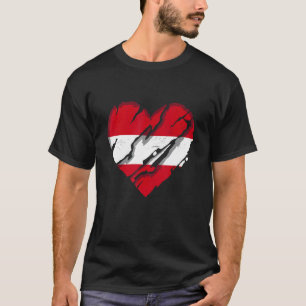 Österreich Herz Österreichische Flagge Österreichs T-Shirt