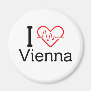 Österreich Herzschlag Ich liebe Wien Magnet
