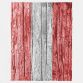 Österreich Holzflagge Fleecedecke (Vorderseite)