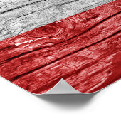 Österreich Holzflagge Poster (Ecke)