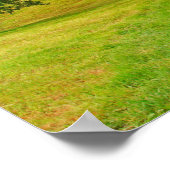 Österreich Holzhütte und Weg Poster (Ecke)