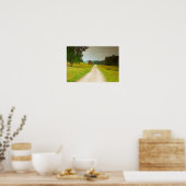 Österreich Holzhütte und Weg Poster (Küche)
