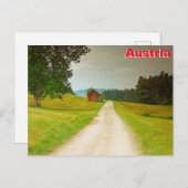 Österreich Holzhütte und Weg Postkarte (Vorne/Hinten)