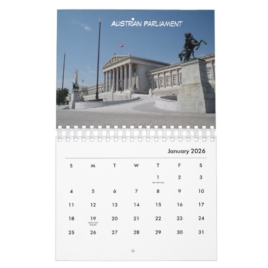 Österreich Kalender (Jan 2026)