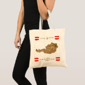 Österreich-Karte + Flaggen-Tasche Tragetasche (Vorderseite (Produkt))