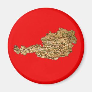 Österreich Karte Magnet