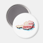 Österreich Karte Magnet (Vorderseite/Rückseite)