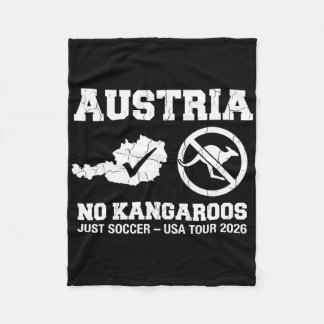 Österreich Keine Kängurus Nur Fußball 2026 Fan Tri Fleecedecke