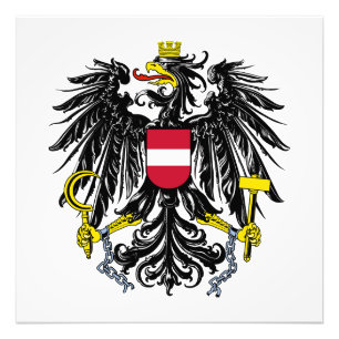Österreich Landeswappen Symbol Emblem Flagge Fotodruck