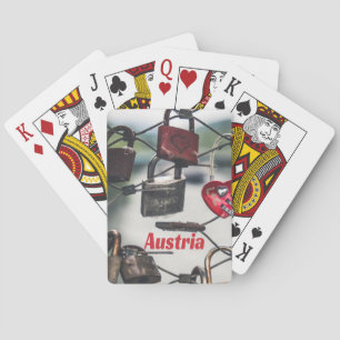 Österreich Liebe Locks Bridge Salzburg Spielkarten