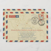 Österreich Luftpost Einladung zur Hochzeit (Vorne/Hinten)