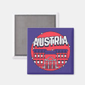 Österreich Magnet (Vorderseite/Rückseite)