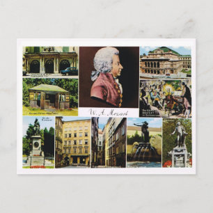 Österreich, Mozart, mit Mozart verbundene Orte Postkarte