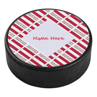 Österreich Österreich-Flagge gekachelt Rot Persona Eishockey Puck