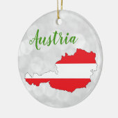Österreich - Österreichische Flag-Karte Keramik Ornament (Links)