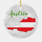 Österreich - Österreichische Flag-Karte Keramik Ornament (Hinten)