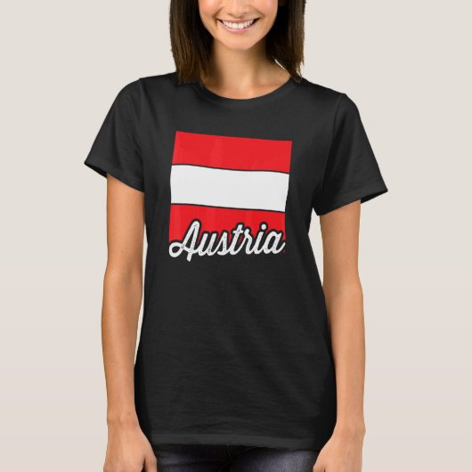 Österreich - österreichische Flagge für Österreich T-Shirt (Vorderseite)