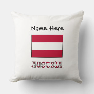 Österreich Österreichische Flagge Personalisiert Kissen