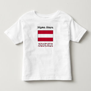 Österreich Österreichische Flagge Personalisiert Kleinkind T-shirt