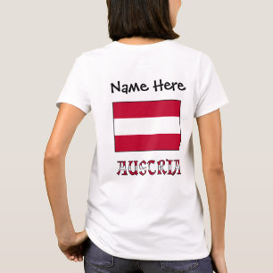 Österreich Österreichische Flagge Personalisiert T-Shirt