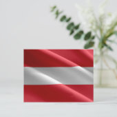 Österreich - Österreichische Flagge - Postkarte (Stehend Vorderseite)