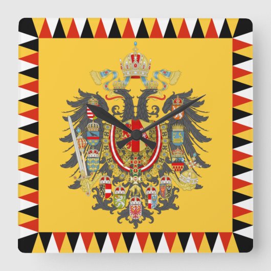 Österreich Quadratische Wanduhr (Vorderseite)