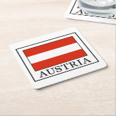 Österreich Rechteckiger Pappuntersetzer (angewinkelt)