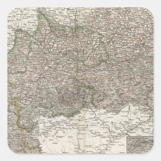 Österreich - Region Wien Quadratischer Aufkleber (Vorderseite)