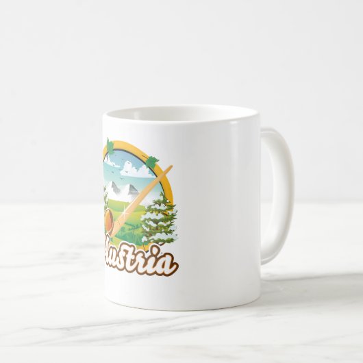 Österreich Retrologo Kaffeetasse (VorderseiteRechts)