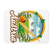 Österreich Retrologo Magnet (Horizontal)