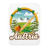 Österreich Retrologo Magnet (Vertikal)