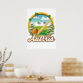 Österreich Retrologo Poster (Küche)