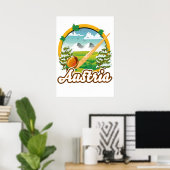 Österreich Retrologo Poster (Heimbüro)