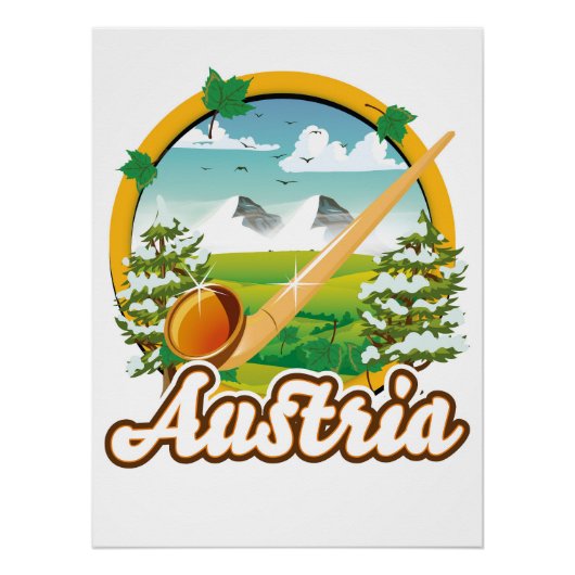 Österreich Retrologo Poster (Vorderseite)