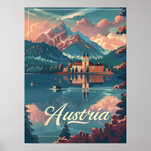 Österreich Ruhe: Seeuferberg Poster