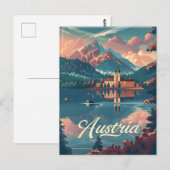 Österreich Ruhe: Seeuferberg Postkarte (Vorne/Hinten)