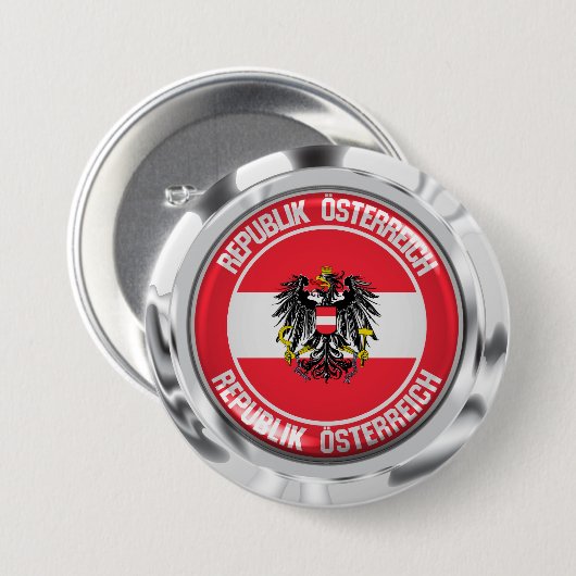 Österreich-RundEmblem Button (Vorne & Hinten)