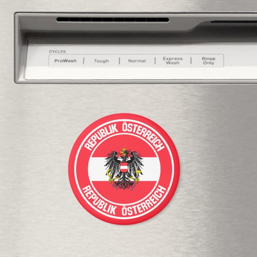 Österreich-RundEmblem Magnet (In Situ (Geschirrspüler))