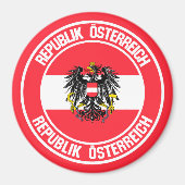 Österreich-RundEmblem Magnet (Vorne)