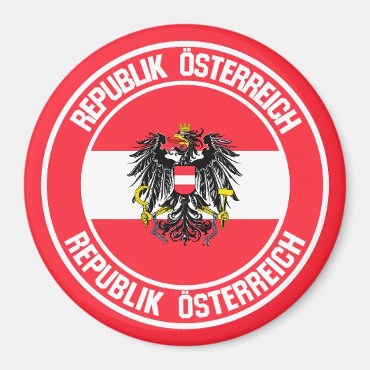 Österreich-RundEmblem Magnet (Vorne)