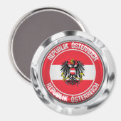 Österreich-RundEmblem Magnet (Vorderseite/Rückseite)