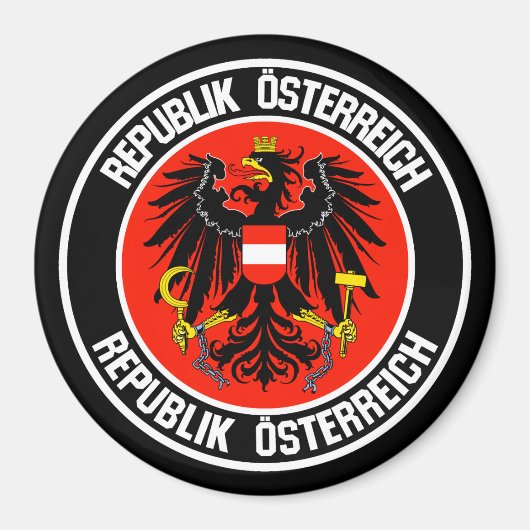 Österreich-RundEmblem Magnet (Vorne)