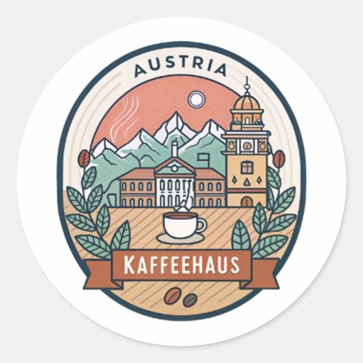 ÖSTERREICH RUNDER AUFKLEBER (Vorderseite)