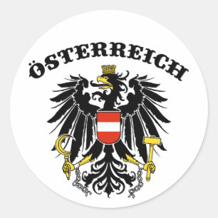 Osterreich Runder Aufkleber