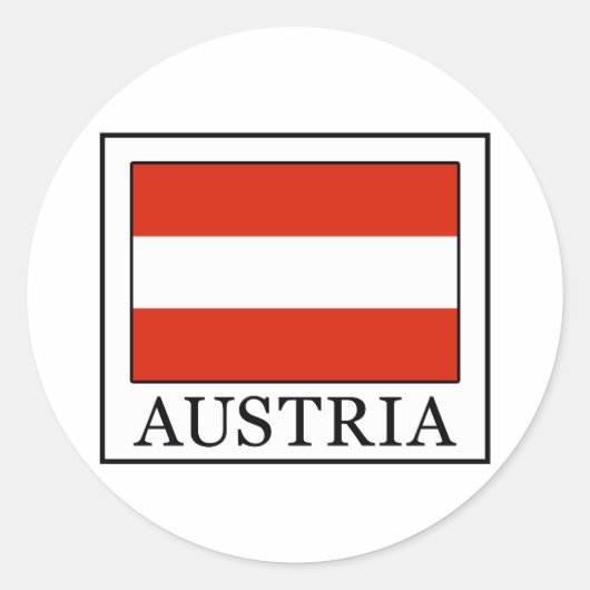 Österreich Runder Aufkleber (Vorderseite)