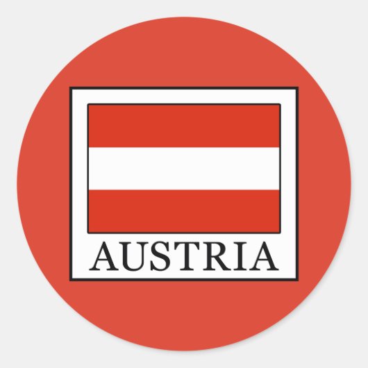 Österreich Runder Aufkleber (Vorderseite)